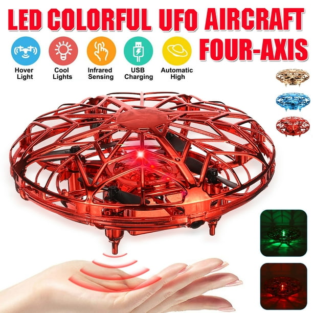 Hand Operated Drones ONXE Interactive Infrared Induction Indoor Helicopter Ball with Shinning LED Lights,Hand-Controlled Flying Ball Toys for Kids or Adult 